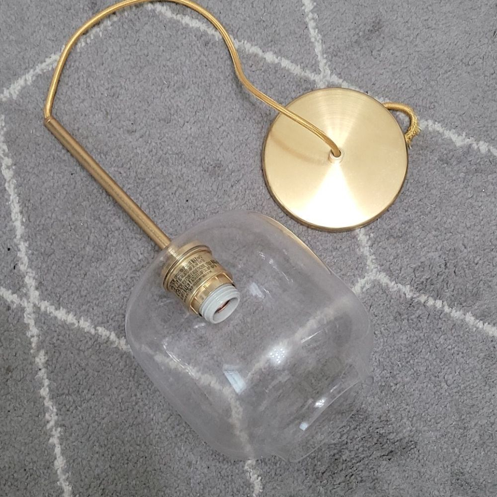 West Elm gold pendant light